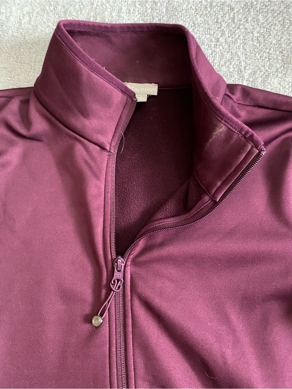 Talbots Plum Zip-Front Utility Jacket - Picture 2 of 5